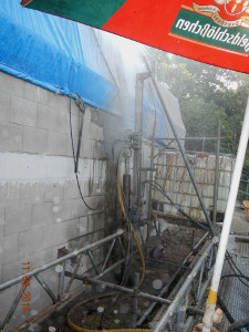 Sanierung einer Stützmauer nach Baugrunguntersuchung an einem Schadensfall in Radebeul 